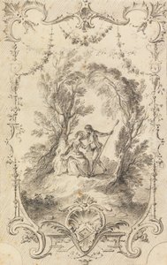 Pasterz Eagar (rysunek przygotowawczy do tablicy 247 w LOeuvre gravé de Watteau, 1739)